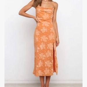 Petal & Pup Alyce Orange Midi Dress